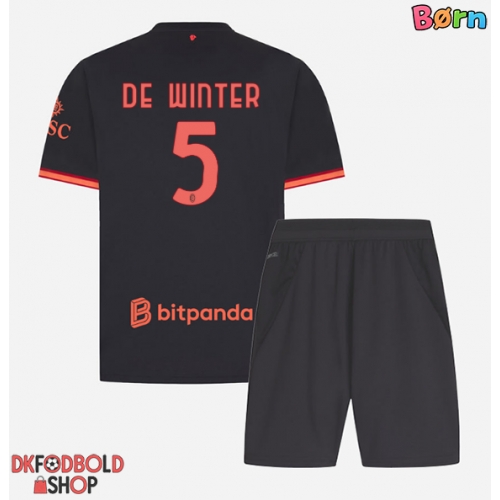 AC Milan Koni De Winter #5 Tredje trøje Børn 2026-27 Kort ærmer (+ korte bukser)
